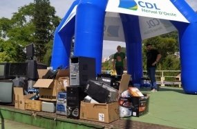 Recicla CDL arrecada 4,6 toneladas de lixo eletrônico em Herval