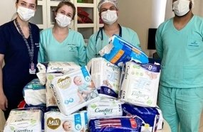 Acadêmicos de Enfermagem arrecadam fraldas e produtos de higiene