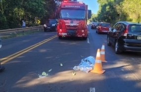 Motociclista morre após atropelar e matar pedestre na SC-135