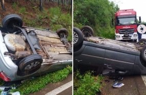 Dois capotamentos são registrados em Catanduvas 