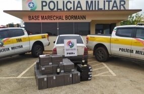 PM Rodoviária apreende 65 caixas de vinho em veículo na SC-480