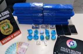 Casal de Herval d´Oeste é preso ao retornar com drogas do Litoral 