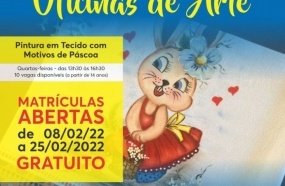Casa da Cultura oferece Oficina de Pintura em Tecido com motivos de Páscoa