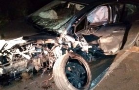 Motorista de veículo de Joaçaba morre em colisão frontal na BR-470