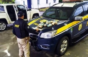 PRF localiza mais de R$ 200 mil escondidos em picape em Joaçaba 