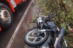 Motociclista tem perna amputada em acidente na SC-355
