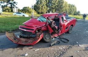 Morre condutor da picape atingida por carreta no Trevão de Irani