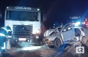Colisão entre carro e caminhão deixa um morto de dois feridos na SC-150