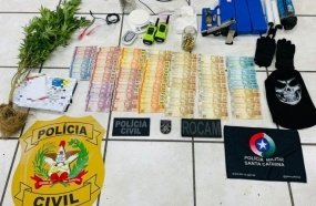 Operação apreende drogas e armas em Videira e Iomerê 