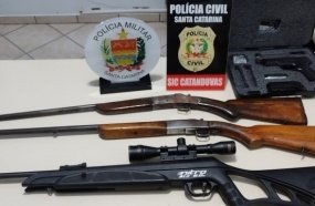 Polícia Civil apreende armas durante operação em Catanduvas