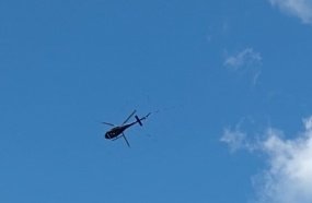 Helicóptero auxilia em busca a detento foragido em Joaçaba