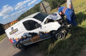 Colisão no Trevão de Irani deixa condutor ferido 