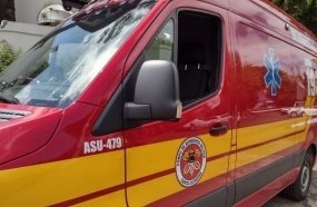 Trabalhador é socorrido após se ferir em uma obra