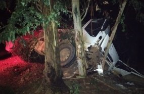 Motorista é socorrido em estado grave após colisão em árvores