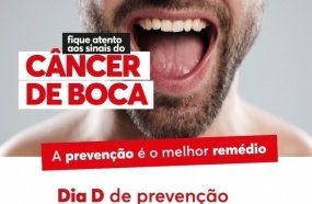 Dia D de prevenção ao câncer de boca acontece neste sábado
