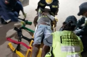 Trabalhador fica ferido após cair do 4º andar de edifício em construção