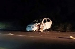 Colisão frontal deixa motorista ferido na BR-282 