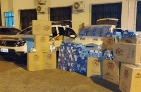 PM apreende carga de cigarros contrabandeados em Campos Novos 