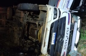 Acidente com caminhão de Joaçaba deixa quatro feridos em Xanxerê
