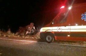 Carro de Joaçaba capota após ser atingido por outro veículo na SC-452 