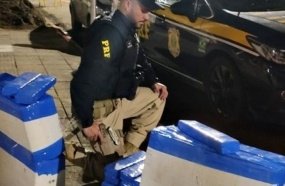 PRF apreende 116 kg de maconha em veículo que tentou fugir de fiscalização 