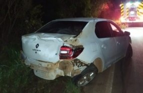 Saída de pista deixa duas pessoas feridas na SC-154