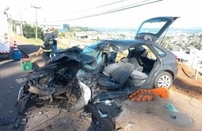 Jovem morre após carro ser atingido por caminhão conduzido por motorista bêbado 