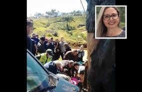 Professora atingida por roda na corrida de Joaçaba recebe alta do HUST