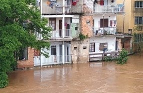 Nível do Rio do Peixe está chegando na cota de inundação 