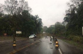 Rodovias estaduais parcial ou totalmente interditadas