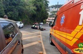Motociclista fica ferido após colisão na serra de Capinzal 