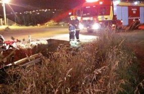 Motorista tenta agredir Bombeiros após acidente em Campos Novos