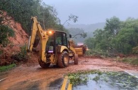 Tráfego moderado e monitorado na Serra Dona Francisca 
