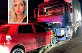 Morre jovem que colidiu carro contra caminhão parado na SC-355
