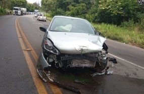 Homem é socorrido em estado grave após ser atropelado na BR-282