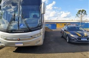 Ônibus que estava nos atos em Brasília é apreendido na BR-116