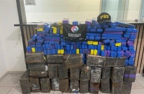 Operação conjunta apreende caminhonete com 600 kg de maconha 