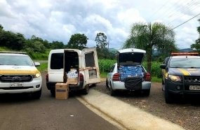 Veículos carregados com cigarros do Paraguai são apreendidos em Jaborá