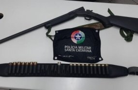 PM Ambiental prende homem por porte de arma e caça ilegal 