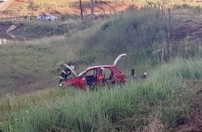 Colisão entre veículos deixa motorista gravemente ferido na SC-355