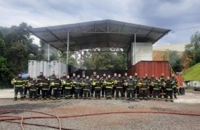 Bombeiros de Canoinhas recebem treinamento no Batalhão de Joaçaba 