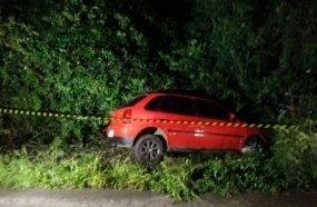 Saída de pista é registrada na SC-150, em Capinzal 