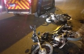 Colisão entre motocicletas deixa condutores feridos 
