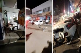 Adolescente em alta velocidade provoca acidente no centro de Campos Novos