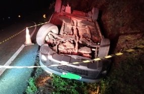 Dois acidentes registrados durante a madrugada em Ponte Serrada