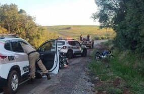 PM apreende motocicletas que participavam de racha no interior de Campos Novos 