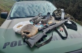 PM Ambiental prende homem por porte de arma e caça ilegal