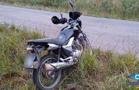 Jovem fica ferido após sofrer queda de moto na SC-150