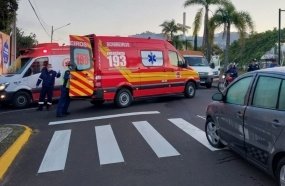 Motorista atropela trabalhadores que pintavam faixa de pedestre 