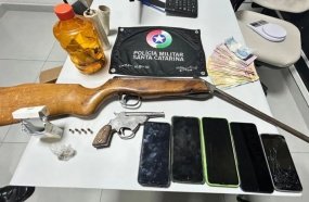 Jovem é preso por tráfico de drogas e posse de armas de fogo